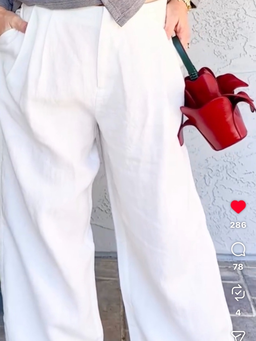 Minimalist High-Rise Wide-Leg White Pants